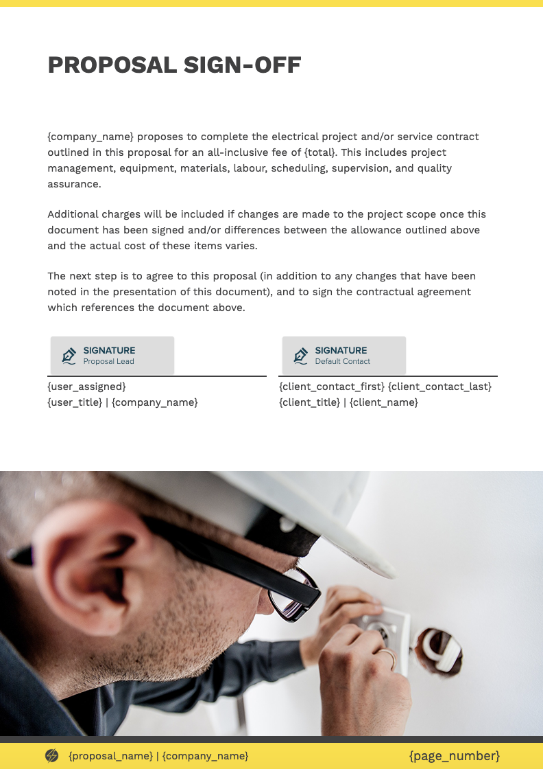 Electrical Services Proposal Template